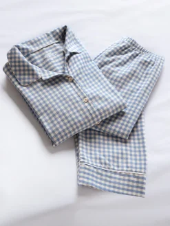 Flanell-Pyjama mit Knöpfen