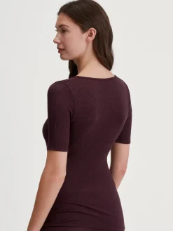Kurzarm-Shirt aus Wolle-Seide