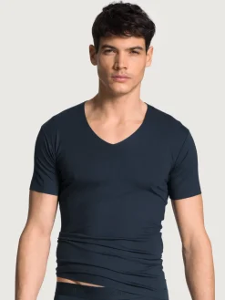 Kurzarm-Shirt, V-Neck
