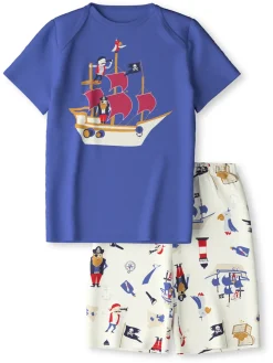 Kurz-Pyjama aus reiner Bio-Baumwolle