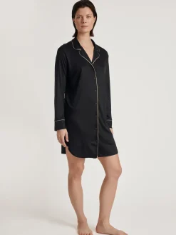 Langarm-Nachthemd aus TENCEL™ Modal und Seide