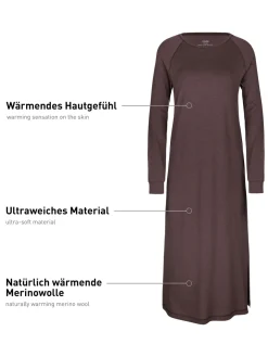 Langarm-Nachthemd, Länge 120cm