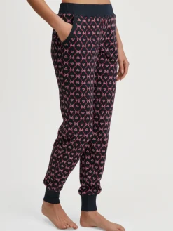 Pyjamahose mit Bündchen und Seitentaschen