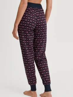Pyjamahose mit Bündchen und Seitentaschen